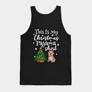 This is my Christmas Pajama Shirt Bulldog Lover Dog Tank Top